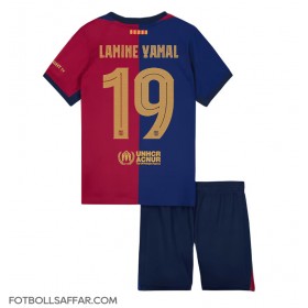 Barcelona Lamine Yamal #19 Hemmadräkt Barn 2024-25 Kortärmad (+ Korta byxor)